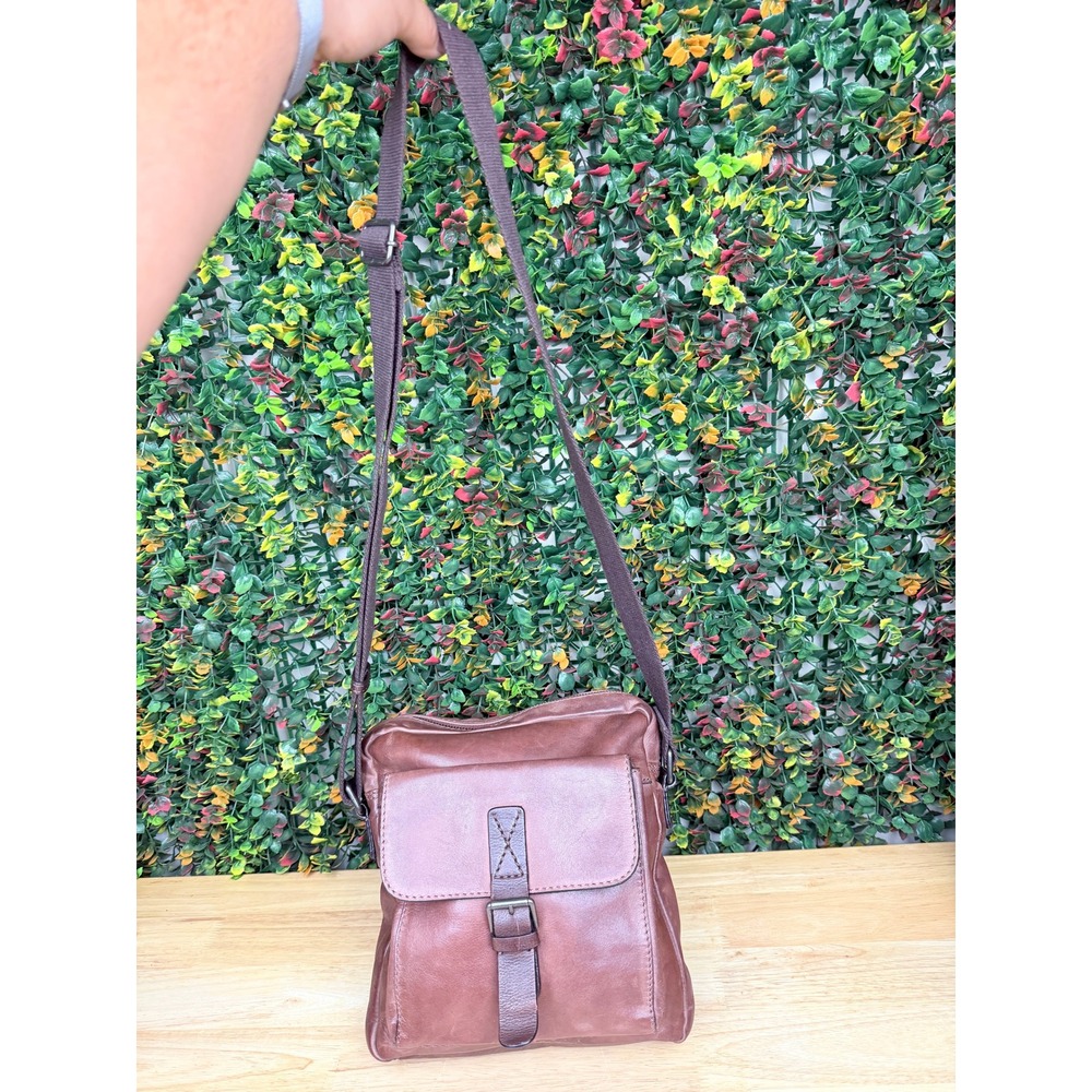 Spikes & Sparrow Messenger Bag Womens Medium Leather Cross Body Purse Brown